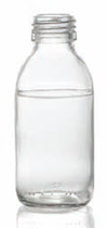180 ml siroopfles, helder, type 3 geblazen glas